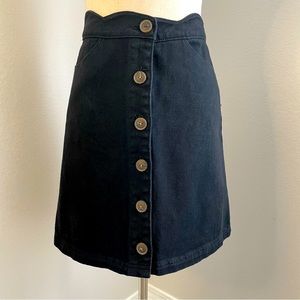 Blu Pepper Black Denim Mini Skirt Small